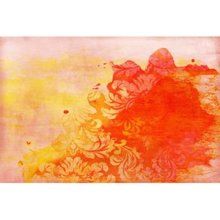 Abstract Painting Print on Wrapped Canvas in Red