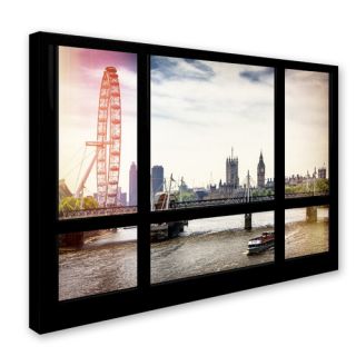 Trademark Fine Art Window View River Thames 2 by Philippe Hugonnard
