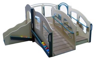 Strictly for Kids Ultimate Infant/Toddler Outdoor Playground Structure   Natural   Daycare Outdoor Equipment