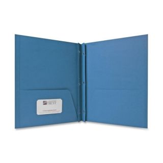 Sparco Blue 2 pocket Folders with Fasteners (Box of 25)