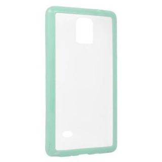 Insten Rubber Gel SKin Case For Samsung Galaxy Note 4   Clear/Mint