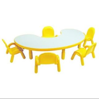 Kidney Table in Yellow (16 in.)