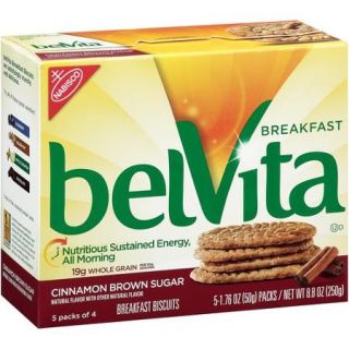 Nabisco belVita Cinnamon Brown Sugar Breakfast Biscuits, 1.76 oz, 5 count