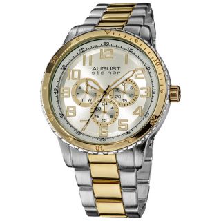 August Steiner Mens Quartz Multifunction Bracelet Watch   15143382