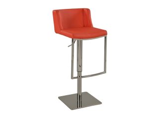 Red Contemporary Pneumatic Stool
