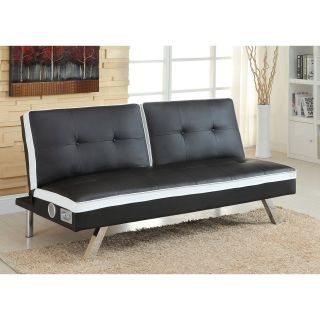 Furniture of America Duoton Convertible Futon with Bluetooth Speakers   Futons