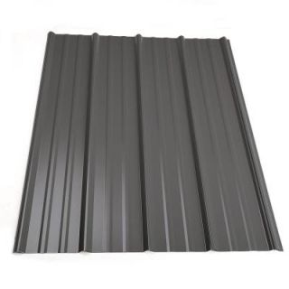 Metal Sales 3 ft. 6 in. Classic Rib Steel Roof Panel in Charcoal 2313017