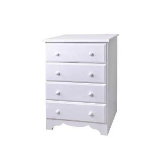 New Visions by Lane Reflections White Wood Grain 4 Drawer Chest DISCONTINUED 924 318