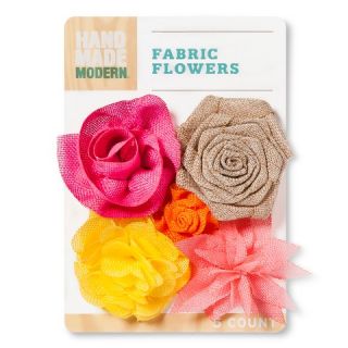Hand Made Modern   Burlap Fabric Flowers   Warm Colors