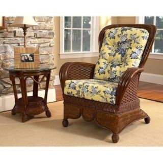 Moroccan Rattan Arm Chair and Rattan End Table Set (957)