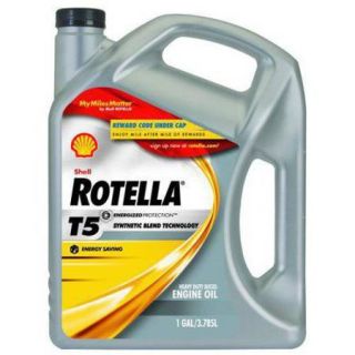 Shell Rotella T5 10W 30 Synthetic Blend Motor Oil, 1 gal.