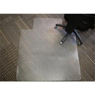 Mammoth Office Products PVC Chair Mat for Standard Pile Carpet, 45 x 53, 25 x 11 Lip, Clear