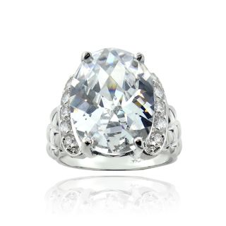 Icz Stones Sterling Silver 16 2/5ct TGW Briolette cut Cubic Zirconia