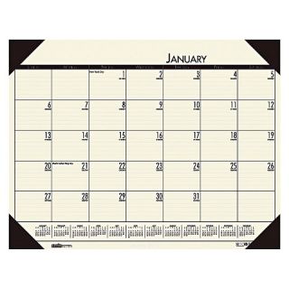 Tan Monthly Desk Pad Calendar, 22 x 17, 2016