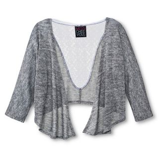 Girls Miss Chievous Lightweight Hacci Fashion Cardigan with Lace Back