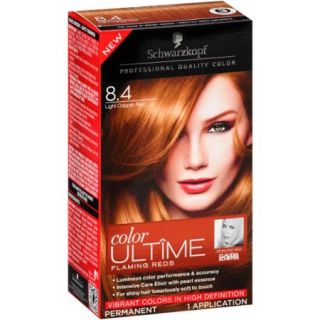 Schwarzkopf Color Ultime Flaming Reds Hair Coloring Kit, 8.4 Light Copper Red