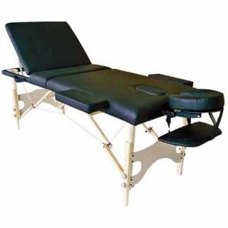 Sivan Health and Fitness Tri Folding Massage/Reiki Table, Black