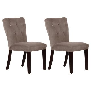 Skyline Tufted Hourglass Dining Chair   Set of 2   Dining Chairs