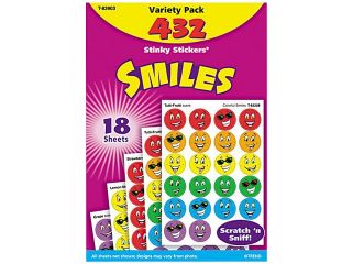 Stinky Stickers Variety Pack, Smiles, 432/Pack