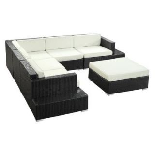 6 Pc Harbor Outdoor Sectional Set in Mocha