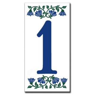 Ceramic Tile 3 in. x 6 in. Blue Bell Number 1 16361