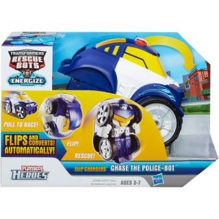 Playskool Heroes Transformers Rescue Bots Flip Changers Chase the Police Bot Figure
