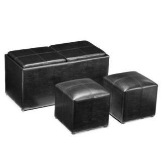 Jameson Double Storage Ottoman with Tray Tables