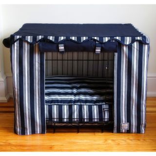 BowhausNYC Crate Cover   Nautical Stripe   Dog Crates