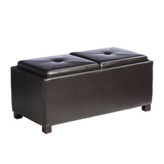 Andover Mills Double Tray Storage Ottoman