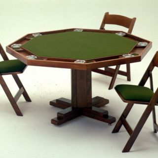 Kestell 98 Pedestal Base Poker Table   48 Inch   Poker Tables