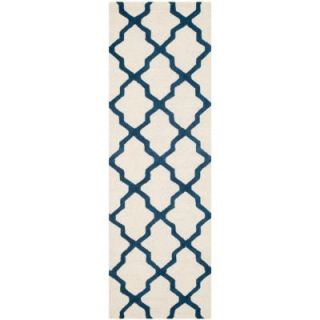 Safavieh Cambridge Ivory/Navy 2 ft. 6 in. x 8 ft. Runner CAM121Z 28