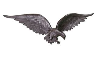 Swedish Iron Wall Eagle   24 in.   Outdoor Wall Art