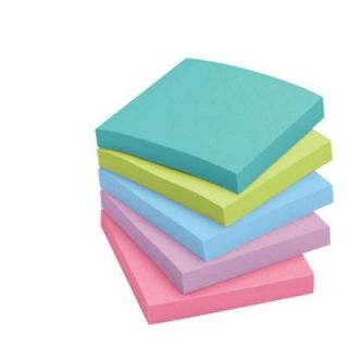 3M Post It 3 in. x 3 in. Assorted Tropical Colors Recycled Super Sticky Notes (8 Pack of 24 Pads) 654 24SST CP