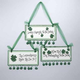 Luck of the Irish "Lucky Enough To Be Irish" Plaque Christmas Ornament