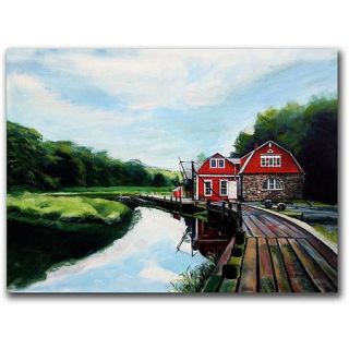 Trademark Art "The Boathouse" Canvas Art by Colleen Proppe