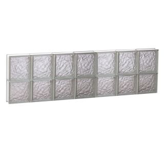 REDI2SET Ice Glass Pattern Frameless Replacement Block Window (Rough Opening 42 in x 14 in; Actual 40.25 in x 13.5 in)