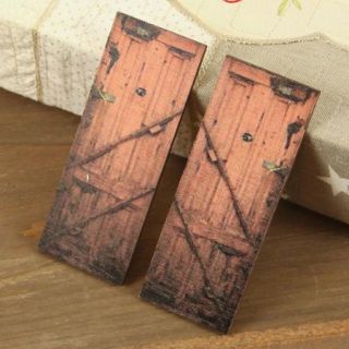 Prima Flowers 1211938 Wood Doors Embellishment 4 inch 2 Pack Number7