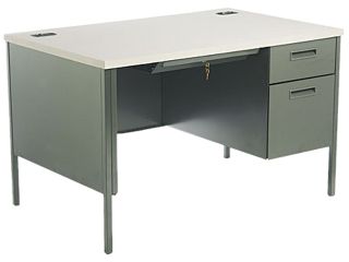 Metro Classic Right Pedestal Desk, 48w x 30d x 29 1/2h, Gray Patterned/Charcoal