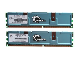 G.SKILL 1GB (2 x 512MB) 184 Pin DDR SDRAM DDR 400 (PC 3200) Dual Channel Kit Desktop Memory Model F1 3200PHU2 1GBZX
