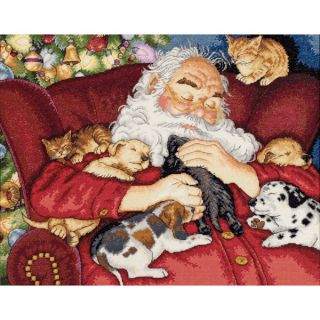 Gold Collection Petite Nighttime Santa Counted Cross Stitch  10X8 18