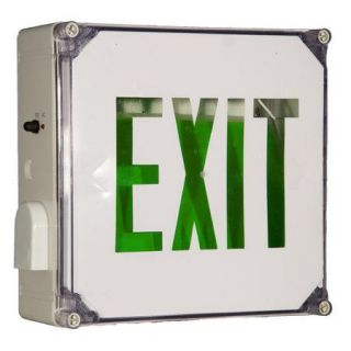 Morris Products Wet Location LED Exit Sign Battery Backup Unit with Green Letter