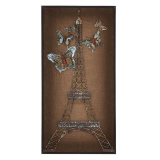 Woodland Imports French Country Paris Burlap Wall Décor