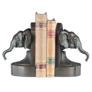 Trunk Out Elephant Bookends