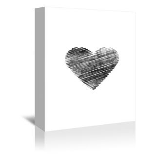 Scribble Heart Gallery Wrapped Canvas Wall Art