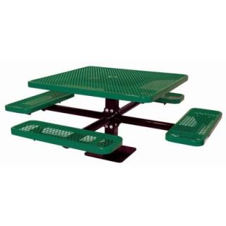 Ultra Play 46 in. Surface Mount Diamond Green Commercial Park Square Table PBK338SM VG