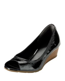 Cole Haan Air Tali Patent Leather Wedge, Black