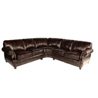 Lazzaro Leather Anna Pull up Buckeye Sectional Sofa   18150355