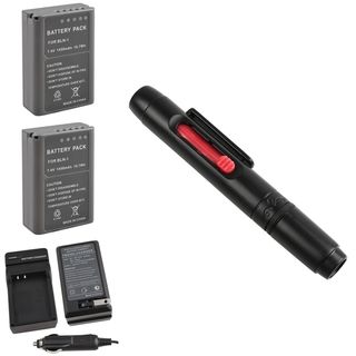 BasAcc Battery/ Charger/ Cleaning Pen for Olympus OM D E M5/ BLN 1