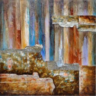 Yosemite Home Decor 47 in. x 47 in. "Burnished II" Hand Painted Contemporary Artwork FCK8265ES 2
