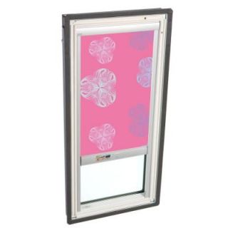 VELUX 21 in. x 45 3/4 in. Fixed Deck Mounted Skylight with  LowE3 Glass Pink Solar Powered Blackout Blind DISCONTINUED FS C06 2005DS11